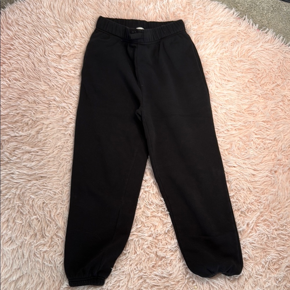 H&M Black Joggers Relaxed Fit Elastic Cuffs